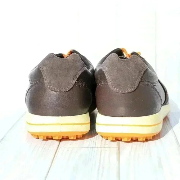 ECCO Men's Golf Shoes Size 42 Brown Leather Hydromax Excellent Condition - Picture 8 of 12